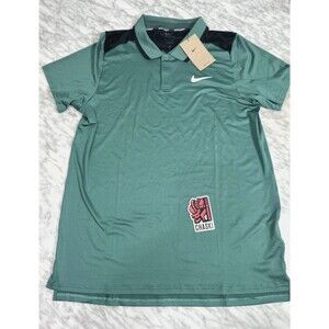 Nike Court Polo Jersey Green Tennis Dri-Fit Short Sleeve Men's Medium FD5317-361